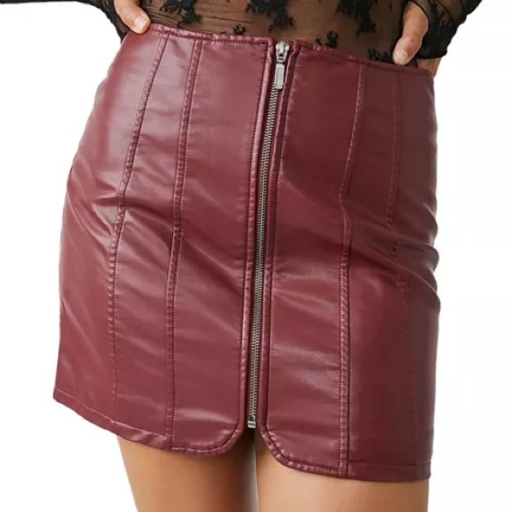 FP Faux Leather Skirt
